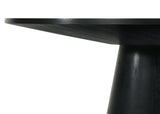 Jasper - Wide Contemporary Round Dining Table With Fabric Chairs Set - Furniture Home Direct
