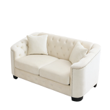 Sofa And Loveseat - Beige - Furniture Home Direct