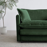 2 Pc Chenille Living Room Set - Green - Furniture Home Direct