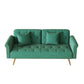 Luxurious Velvet Sofa Bed With Nail Head Trim And Matching Pillow - Furniture Home Direct
