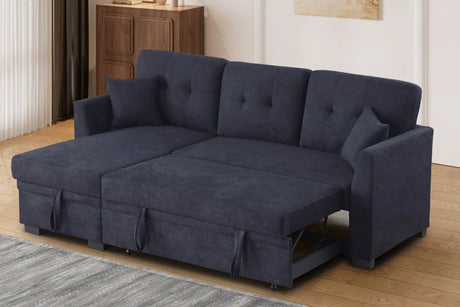 Sectional Sofa Bed - Dark Blue - Furniture Home Direct