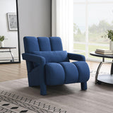 Modern Upholstered Accent Chair, Comfortable Linen Fabric With A Pillow For Living Room - Furniture Home Direct