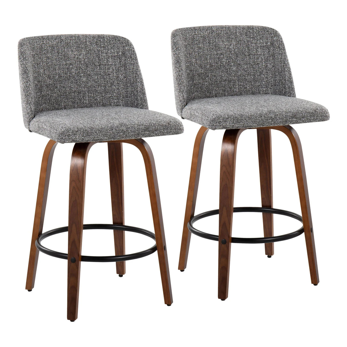 Toriano - Mid Century Modern, Counter Stool (Set of 2) - Furniture Home Direct