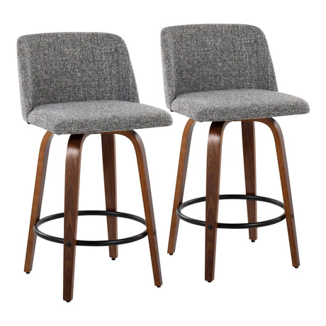 Toriano - Mid Century Modern, Counter Stool (Set of 2) - Furniture Home Direct