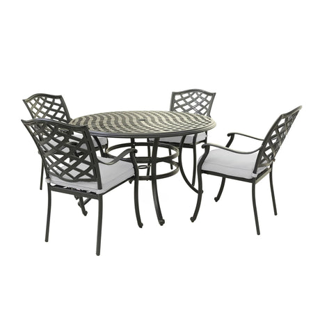 Aluminum Round Dining Set - Furniture Home Direct