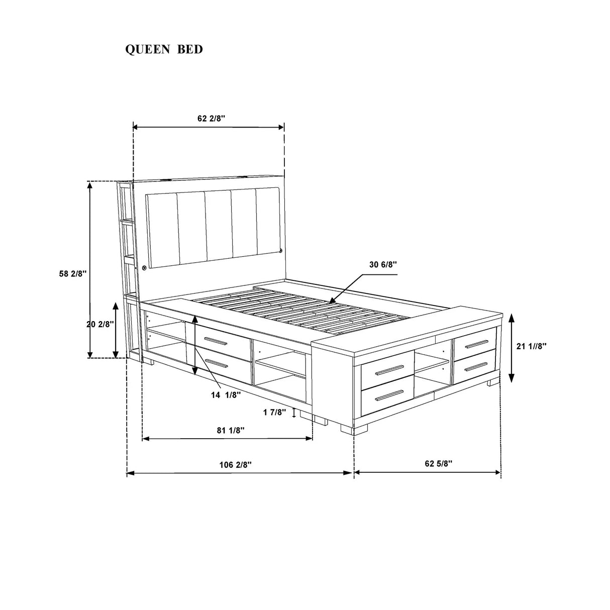 Messa - Bed With Storage Features And LED Lighting - Furniture Home Direct