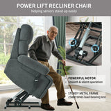 Oversized Power Lift Recliner Chai With Remote Control, Side Pocket, Spacious Seat - Furniture Home Direct