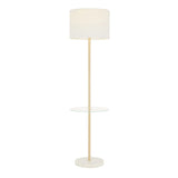 Chloe - Contemporary Shelf Floor Lamp - Clear / White - Furniture Home Direct