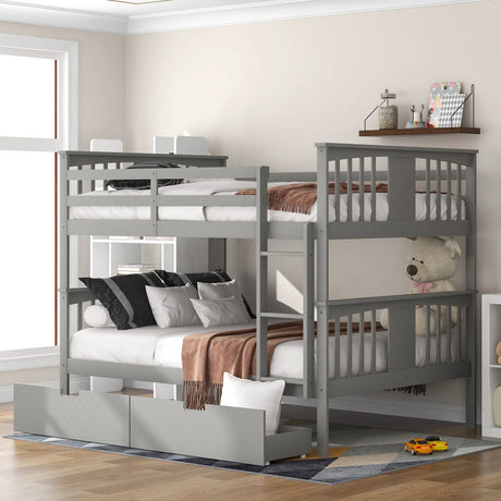 Bunk Bed With Ladder For Bedroom, Guest Room Furniture - Furniture Home Direct