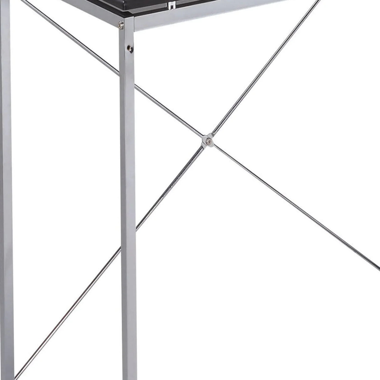 Elvis - Writing Desk With Shelves - Black / Chrome - Furniture Home Direct
