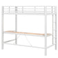 Gaming Metal Loft Bed Frame With LED Light, USB Charge Station And Desk - Furniture Home Direct