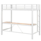 Gaming Metal Loft Bed Frame With LED Light, USB Charge Station And Desk - Furniture Home Direct