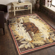 Nature's Nest - 5'3" X 7'3" Lodge Area Rug - Multi, Brown - Furniture Home Direct