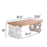 Ornate Scroll Base Coffee Table - Furniture Home Direct