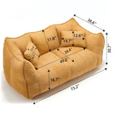 Comfortable Dual Beanbag Chair With High Resilience Foam Core For 2 People - Furniture Home Direct