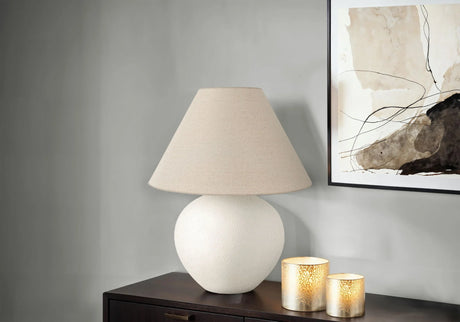 Lighting, Table Lamp Contemporary - Cream - Furniture Home Direct