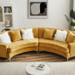 Velvet Curved Sofa - Furniture Home Direct