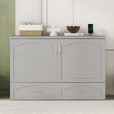 Murphy Wall Bed With Drawer And A Set Of Sockets & USB Ports, Pulley Structure Design - Furniture Home Direct