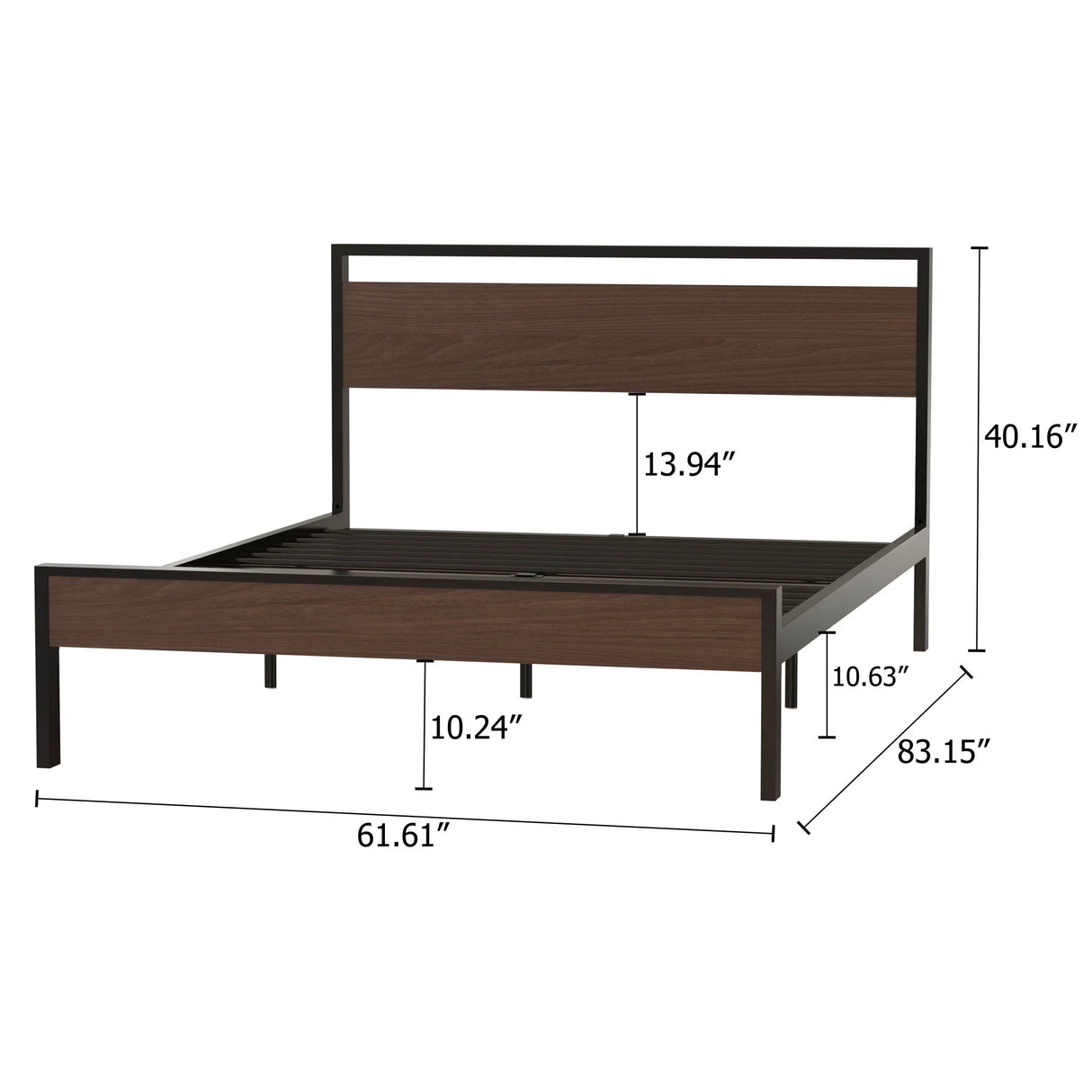 Ceres - Metal Bed With Wood Headboard & Footboard - Furniture Home Direct