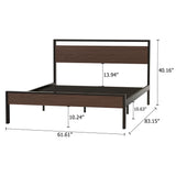 Ceres - Metal Bed With Wood Headboard & Footboard - Furniture Home Direct