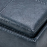 Rockwood - Upholstered Cube Storage Ottoman With Tray - Furniture Home Direct