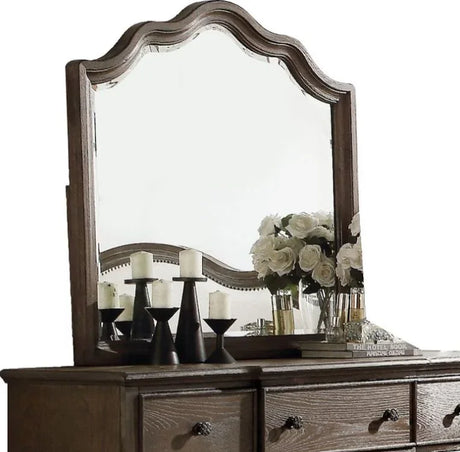 Baudouin - Weathered Mirror - Oak - Furniture Home Direct