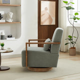 Swivel Modern Upholstered Accent Chair With Armrests - Furniture Home Direct