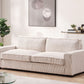 Luxe - Corduroy Sofa With Sleek Design, Spacious And Comfortable 3 Seater Couch - Furniture Home Direct