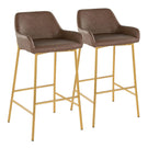Daniella - Contemporary / Glam Fixed Height Bar Stool (Set of 2) - Furniture Home Direct