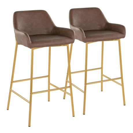 Daniella - Contemporary / Glam Fixed Height Bar Stool (Set of 2) - Furniture Home Direct