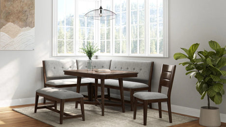 Mid Century Modern Dining Chairs Upholstered Side Chair - Cherry - Furniture Home Direct