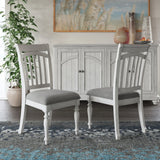 Mariano - Slat Back Dining Chairs (Set of 2) - Gray - Furniture Home Direct