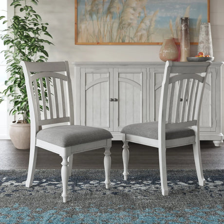 Mariano - Slat Back Dining Chairs (Set of 2) - Gray - Furniture Home Direct