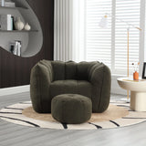 Soft Chenille Bean Bag Chair With High Resilient Foam - Furniture Home Direct