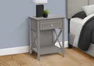Accent End Table, 2 Tier, Storage Drawer, Transitional Style - Furniture Home Direct