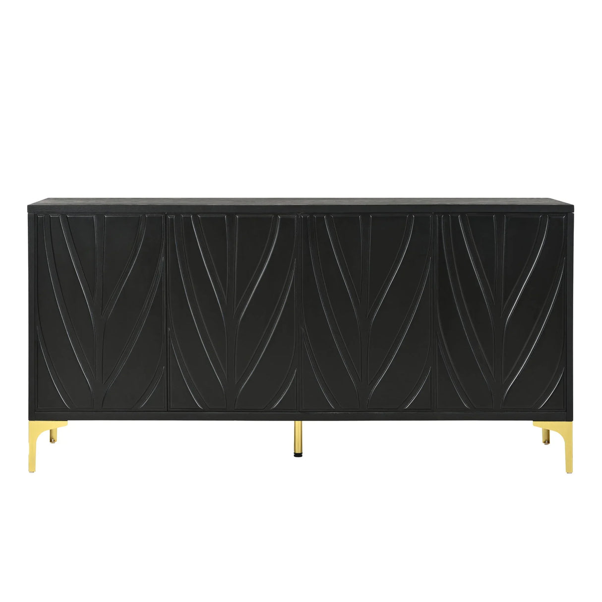 Modern Sideboard Buffet Cabinet With Handleless Press To Open Design With 4 Doors - Furniture Home Direct