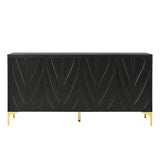 Modern Sideboard Buffet Cabinet With Handleless Press To Open Design With 4 Doors - Furniture Home Direct