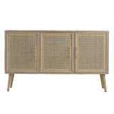 Wooden Accent TV Cabinet With 3 Doors - Brown - Furniture Home Direct