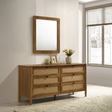 Bedroom Set 5 Piece Corduroy Upholstered Queen Bed Walnut - Furniture Home Direct