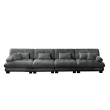 Modular Chenille Sofa - Gray - Furniture Home Direct