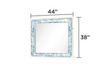 Bedroom Set Modern Upholstered Bed Dresser Mirror White - Furniture Home Direct