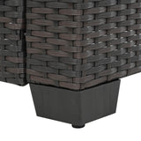 4 Piece Rattan Outdoor Patio Set - Blue - Furniture Home Direct