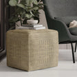 Delilah - Square Woven Pouf - Natural - Furniture Home Direct