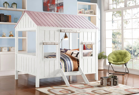 Spring - Full Bed - White / Pink - Furniture Home Direct