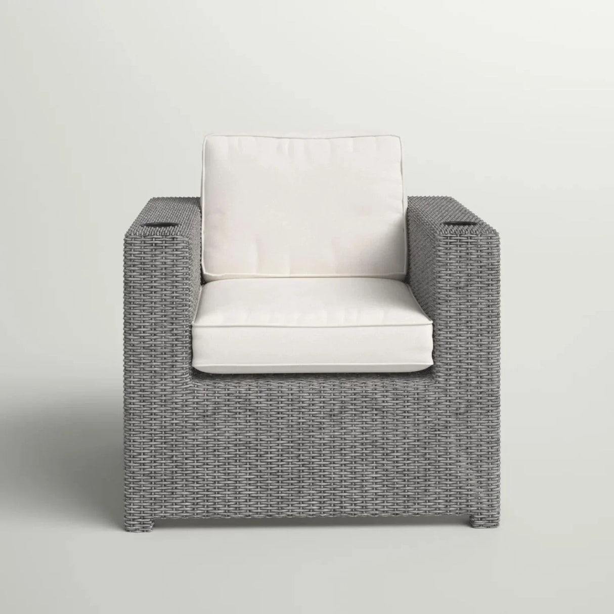 Aviara - Outdoor Club Chair Timeless Comfort With Plush Cushions - Gray Mix