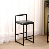 Elegant Bar Stool Set With Backrest And Footrest, Counter Height (Set of 2) - Furniture Home Direct