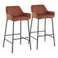 Daniella - Industrial Fixed Height Bar Stool (Set of 2) - Furniture Home Direct