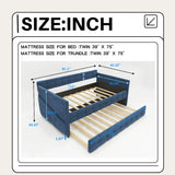 Upholstered Twin Size Daybed Bed Frame (Corner Bed) With Trundle, Velvet Fabric, Studding Design, No Box Spring Required - Furniture Home Direct