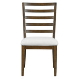 Dining Set Round Table With Four Upholstered Chairs Walnut - Furniture Home Direct