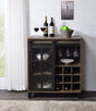 Treju Obscure - Glass, Rustic Wine Cabinet - Black / Oak - Furniture Home Direct